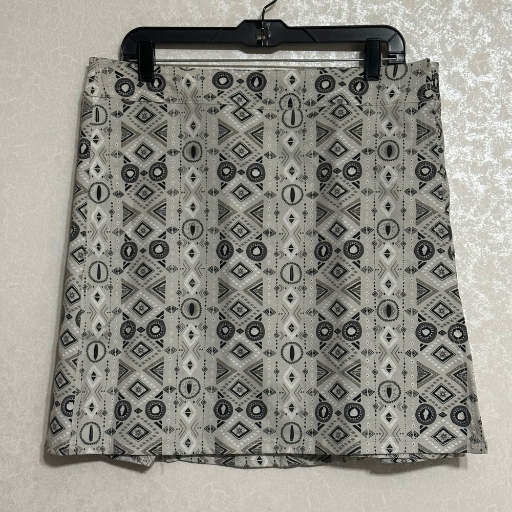 RipSkirt Hawaii Wrap Skirt Big Beach Grey‎ Geometric Quick Dry Length 2 NWT L